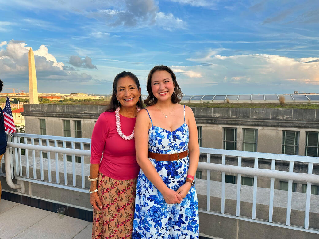 Grace with Secretary of the Interior, Deb Haaland